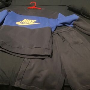 Nike Black and Blue Sweatshirt Set